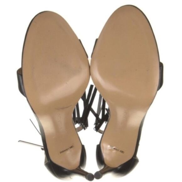 Stella Luna Black Leather Sandals with Metal Fringe Size US 8 / IT 38 - Picture 4 of 5